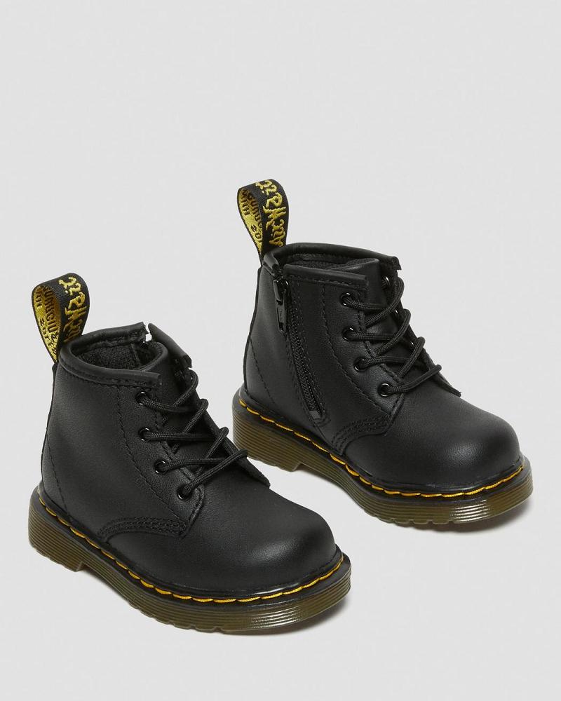 Dr Martens Infant 1460 Softy T Leren Veterlaarzen Kinderen Zwart | NL 14NWY